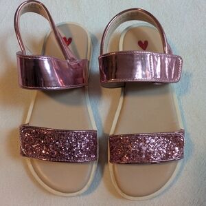 Pink Glitter Kids Sandals